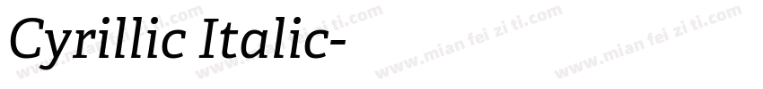 Cyrillic Italic字体转换